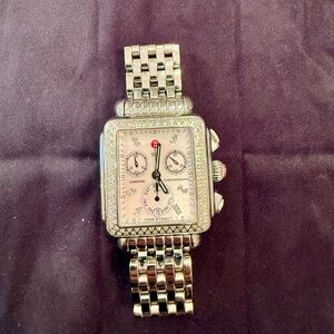 Michele Deco Diamond Stainless Watch
